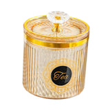 Maxbell Food Storage Container Nuts Canister for Serving Tea Cookies Pasta Tea label amber