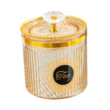 Maxbell Food Storage Container Nuts Canister for Serving Tea Cookies Pasta Tea label amber