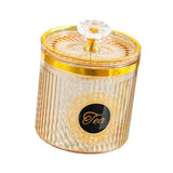 Maxbell Food Storage Container Nuts Canister for Serving Tea Cookies Pasta Tea label amber