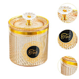 Maxbell Food Storage Container Nuts Canister for Serving Tea Cookies Pasta Tea label amber