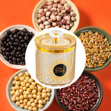 Maxbell Food Storage Container Nuts Canister for Serving Tea Cookies Pasta Tea label amber