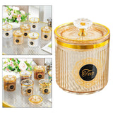 Maxbell Food Storage Container Nuts Canister for Serving Tea Cookies Pasta Tea label amber