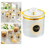 Maxbell Food Storage Container Nuts Canister for Serving Tea Cookies Pasta coffee label clear