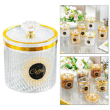 Maxbell Food Storage Container Nuts Canister for Serving Tea Cookies Pasta coffee label clear