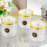 Maxbell Food Storage Container Nuts Canister for Serving Tea Cookies Pasta coffee label clear