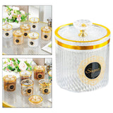 Maxbell Food Storage Container Nuts Canister for Serving Tea Cookies Pasta Tea label clear