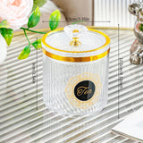 Maxbell Food Storage Container Nuts Canister for Serving Tea Cookies Pasta Tea label clear