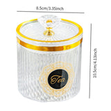 Maxbell Food Storage Container Nuts Canister for Serving Tea Cookies Pasta Tea label clear