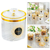 Maxbell Food Storage Container Nuts Canister for Serving Tea Cookies Pasta Tea label clear