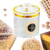 Maxbell Food Storage Container Nuts Canister for Serving Tea Cookies Pasta Tea label clear