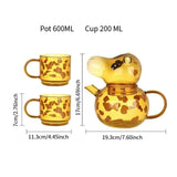 Maxbell Giraffe Teapot Tea Cup Set for Boys Girls Drinking Cup for Office Table Home