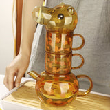 Maxbell Giraffe Teapot Tea Cup Set for Boys Girls Drinking Cup for Office Table Home