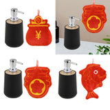 Maxbell Soap Dispenser with Towel Stylish Lotion Pump Bottle for Home Vanity Kitchen black luck bag