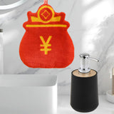 Maxbell Soap Dispenser with Towel Stylish Lotion Pump Bottle for Home Vanity Kitchen black luck bag