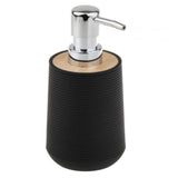 Maxbell Soap Dispenser with Towel Stylish Lotion Pump Bottle for Home Vanity Kitchen black chun Word