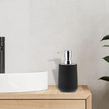 Maxbell Soap Dispenser with Towel Stylish Lotion Pump Bottle for Home Vanity Kitchen black chun Word