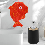 Maxbell Soap Dispenser with Towel Stylish Lotion Pump Bottle for Home Vanity Kitchen black red fish