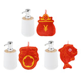 Maxbell Soap Dispenser with Towel Sturdy Lotion Dispenser for Kitchen Bedroom Vanity white Lucky Bag