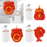 Maxbell Soap Dispenser with Towel Sturdy Lotion Dispenser for Kitchen Bedroom Vanity white Lucky Bag