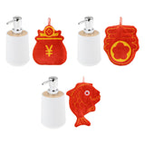 Maxbell Soap Dispenser with Towel Sturdy Lotion Dispenser for Kitchen Bedroom Vanity white Lucky Bag
