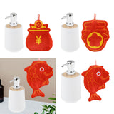 Maxbell Soap Dispenser with Towel Sturdy Lotion Dispenser for Kitchen Bedroom Vanity white Lucky Bag