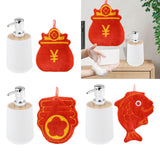 Maxbell Soap Dispenser with Towel Sturdy Lotion Dispenser for Kitchen Bedroom Vanity white Lucky Bag