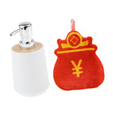 Maxbell Soap Dispenser with Towel Sturdy Lotion Dispenser for Kitchen Bedroom Vanity white Lucky Bag