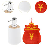 Maxbell Soap Dispenser with Towel Sturdy Lotion Dispenser for Kitchen Bedroom Vanity white Lucky Bag