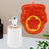 Maxbell Soap Dispenser with Towel Sturdy Lotion Dispenser for Kitchen Bedroom Vanity white chun word