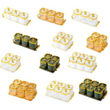 Maxbell Dried Fruit Plate Food Storage Box Wedding Nuts Plate for Home Party Holiday White 3 Grids