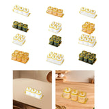 Maxbell Dried Fruit Plate Food Storage Box Wedding Nuts Plate for Home Party Holiday White 3 Grids
