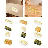 Maxbell Dried Fruit Plate Food Storage Box Wedding Nuts Plate for Home Party Holiday White 3 Grids