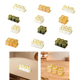 Maxbell Dried Fruit Plate Food Storage Box Wedding Nuts Plate for Home Party Holiday White 3 Grids