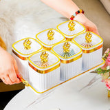 Maxbell Dried Fruit Plate Food Storage Box Wedding Nuts Plate for Home Party Holiday White 3 Grids