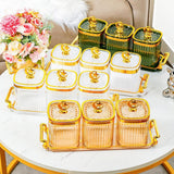 Maxbell Dried Fruit Plate Food Storage Box Wedding Nuts Plate for Home Party Holiday White 3 Grids