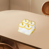 Maxbell Dried Fruit Plate Food Storage Box Wedding Nuts Plate for Home Party Holiday Transparen 4 Grids