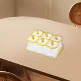 Maxbell Dried Fruit Plate Food Storage Box Wedding Nuts Plate for Home Party Holiday Transparen 6 Grids