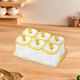 Maxbell Dried Fruit Plate Food Storage Box Wedding Nuts Plate for Home Party Holiday Transparen 6 Grids