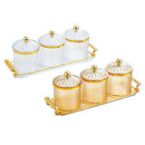 Maxbell Dried Fruit Snack Serving Plate Divided Serving Dishes for Living Room Party Transparent