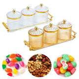 Maxbell Dried Fruit Snack Serving Plate Divided Serving Dishes for Living Room Party Transparent