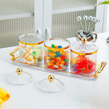 Maxbell Dried Fruit Snack Serving Plate Divided Serving Dishes for Living Room Party Transparent