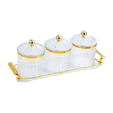Maxbell Dried Fruit Snack Serving Plate Divided Serving Dishes for Living Room Party Transparent