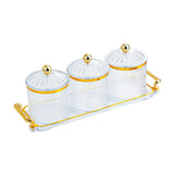 Maxbell Dried Fruit Snack Serving Plate Divided Serving Dishes for Living Room Party Transparent
