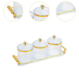 Maxbell Dried Fruit Snack Serving Plate Divided Serving Dishes for Living Room Party Transparent