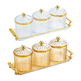 Maxbell Dried Fruit Snack Serving Plate Divided Serving Dishes for Living Room Party Transparent