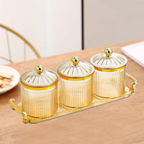 Maxbell Dried Fruit Snack Serving Plate Divided Serving Dishes for Living Room Party Amber