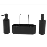 Maxbell Kitchen Soap Dispenser with Brush and Hand Towel with Sponge Holder for Sink