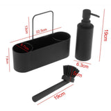 Maxbell Kitchen Soap Dispenser with Brush and Hand Towel with Sponge Holder for Sink