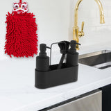 Maxbell Kitchen Soap Dispenser with Brush and Hand Towel with Sponge Holder for Sink