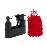 Maxbell Kitchen Soap Dispenser with Brush and Hand Towel with Sponge Holder for Sink